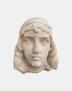 sculptuur, Volto di Cleopatra - 38 cm - Steen