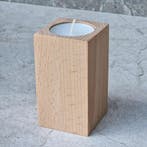 HOCHO Beukenhouten Waxinelichthouder 50x50x90 mm – Sfeerv., Ophalen of Verzenden, Nieuw
