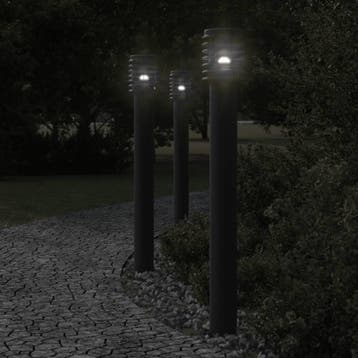 vidaXL Buitenvloerlampen 3 st stopcontact 110 cm, Verzenden, Nieuw, Vloerlamp