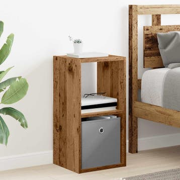 vidaXL Nachtkastje Oudhout 30,5 x 27 x 59,5 cm Bewerkt hout, Minder dan 45 cm, Verzenden, Nieuw, 55 tot 70 cm