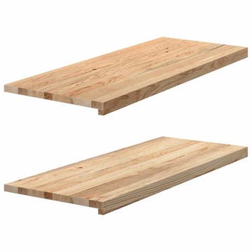 vidaXL Vensterbanken 2 st onbehandeld 100x40x2 cm massief, Verzenden, Nieuw