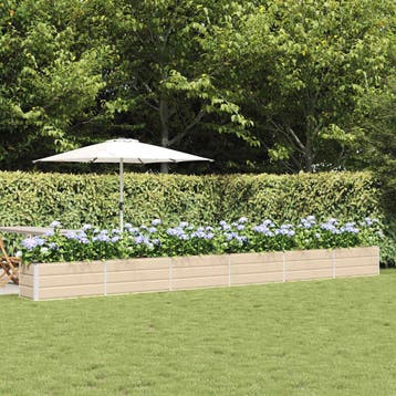 vidaXL Plantenbak Ivoor 580 x 50 x 45 cm Gegalvaniseerd, Verzenden, Minder dan 60 cm, Nieuw, Metaal