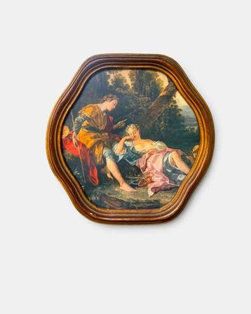 (After) François Boucher (1703-1770) - Glazen vitrinelijst -