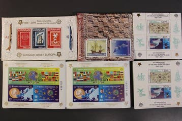 Europa 50 jaar Europese merken - 600 blokken, 6, Gestempeld