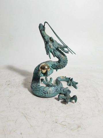 Japanse kunst en ambachten Rising Dragon bronzen ornament