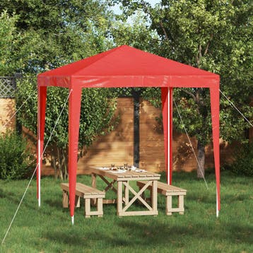 vidaXL Partytent 200 x 200 x 240 cm Rood PE en staal, Verzenden, Nieuw, Partytent