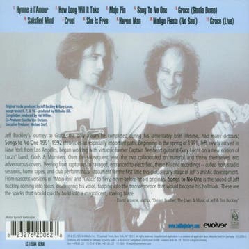 cd - jeff buckley &amp; gary lucas - Songs To No One 1991..., Verzenden, Zo goed als nieuw