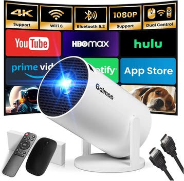 Draagbare Beamer 1080P | Android TV | Laatste Stuk!, Ophalen of Verzenden, Zo goed als nieuw, LCD, Full HD (1080)