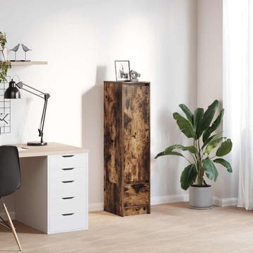 vidaXL Highboard 29,5x34x119,5 cm spaanplaat gerookt, Minder dan 50 cm, Verzenden, 100 tot 150 cm, Nieuw