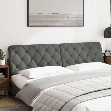 vidaXL Hoofdbordkussen 200 cm stof donkergrijs, Huis en Inrichting, Verzenden, Nieuw, Grijs, Stof