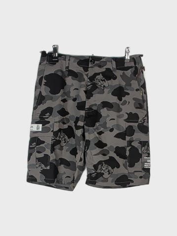 Bape Korte broek Heren maat 30 Grey camo Vintage, Overige kleuren, Ophalen of Verzenden, Zo goed als nieuw, Bape