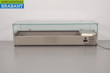 RVS Opzetvitrine Opzet koelvitrine saladière 7 x 1/3 GN 160, Zakelijke goederen, Horeca | Keukenapparatuur, Ophalen of Verzenden