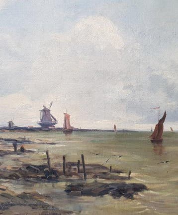 Hippolyte-Camille Delpy (1842-1910) - Voiliers en mer, Antiek en Kunst, Kunst | Schilderijen | Klassiek