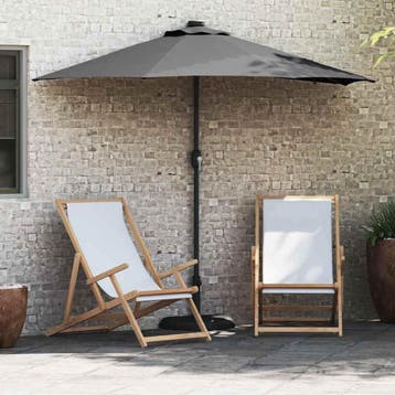 vidaXL Tuinparasol Antraciet 294 x 150 x 223 cm Polyester en, Tuin en Terras, Parasols, Verzenden, Nieuw, 1 tot 2 meter