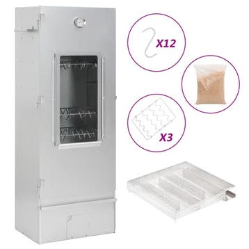 vidaXL BBQ-rookoven met koude rookgenerator gegalvaniseerd, Tuin en Terras, Verzenden, Nieuw