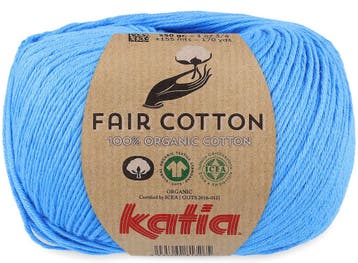 Katia Fair Cotton - 56 middenblauw - Biologisch Katoengare, Ophalen of Verzenden, Nieuw