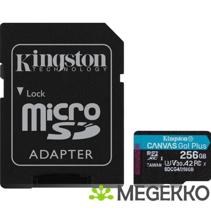 Kingston Technology 256GB microSDXC Canvas Go! Plus Gen4, Computers en Software, RAM geheugen, Nieuw, Verzenden