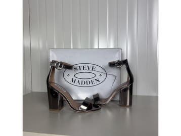 Veiling - Steve Madden Friday Sandalen Dames Maat 38 Pewter, Kleding | Dames, Schoenen, Nieuw