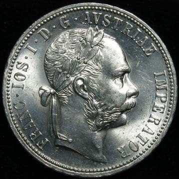 Oostenrijk. Franz Joseph I. 1 Florin 1878 (Zonder