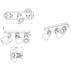 LED Plafondspot - Trion Conry - GU10 Fitting - 3-lichts -, Metaal of Aluminium, Nieuw, Ophalen of Verzenden, Led