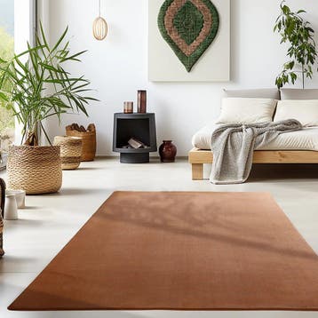 Wasbaar Vloerkleed | Sky | Uni | Bruin | 240x340 cm, Verzenden, Nieuw