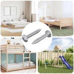 vidaXL Zelftappende Nagel 2 pcs Verzinkt 4 x 25 mm Staal, Verzenden, Nieuw