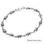 Zilveren turtle schildpad armband, Verzenden, Nieuw, Zilver