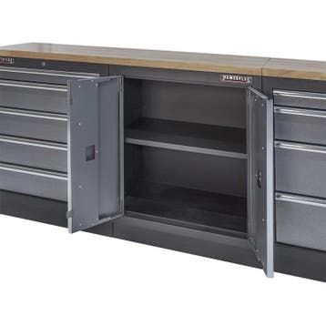 Werkbank set met hardhouten werkblad, gereedschapskast - 14, Ophalen of Verzenden, Nieuw