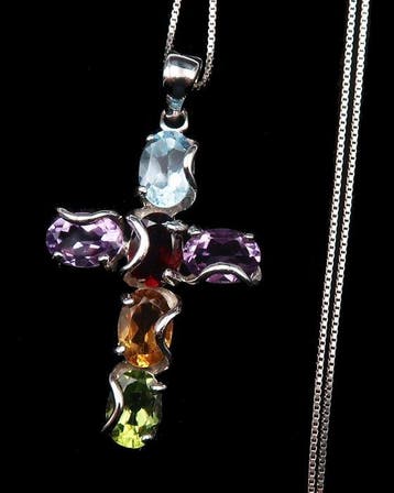 Amethist - Zilver, Het Kruis van de Kwintessentie –