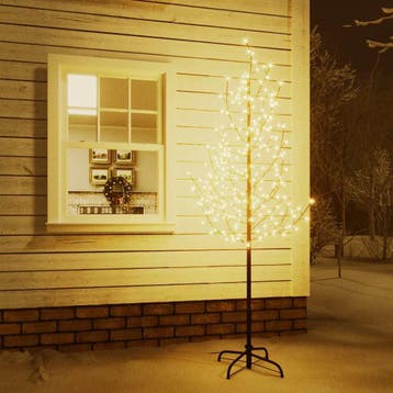 vidaXL Boom kersenbloesem 220 LEDs warmwit 220 cm, Verzenden, Nieuw