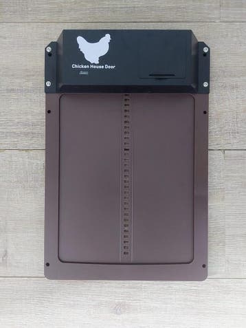Automatische kippendeur/luik - op lichtsensor - bruin, Ophalen of Verzenden, Nieuw, Broedmachine