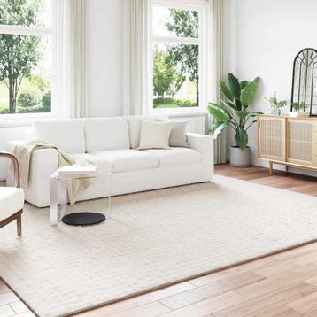 vidaXL Vloerkleden SIROLO Crèmekleurig 340 x 240 cm, Verzenden, Nieuw, Crème