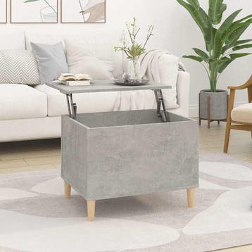 vidaXL Salontafel 60x44,5x45 cm bewerkt hout betongrijs, Minder dan 50 cm, 50 tot 100 cm, Verzenden, Nieuw