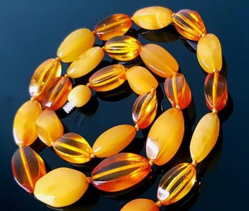 Amber Ketting - Antiek/Vintage Echte Baltische Amberketting