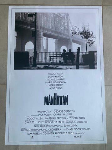 Movie Poster Manhattan Re-edition 2018 - Woody Allen, Diane, Nieuw