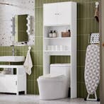 2dekans | SoBuy BZR165-W Wasmachinemeubel – Wit – 65x20x182, Huis en Inrichting, Badkamer | Badkamermeubels, Ophalen of Verzenden