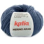 Katia Merino Aran - 58 donker denimblauw - Merinogaren, Ophalen of Verzenden, Nieuw