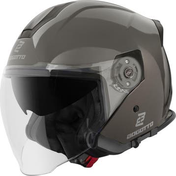 Bogotto H586 Solid Antraciet Jethelm, Motoren, Kleding | Motorhelmen, Jethelm, Nieuw met kaartje, Overige merken, Heren
