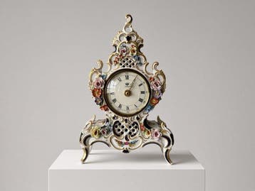 Pendule - Porselein, Messing - 1950-1960