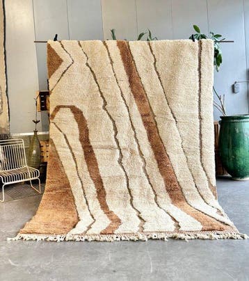 Earth Tone Beni M’rirt – Handgeweven Midden-Atlas Luxe, Huis en Inrichting, Nieuw