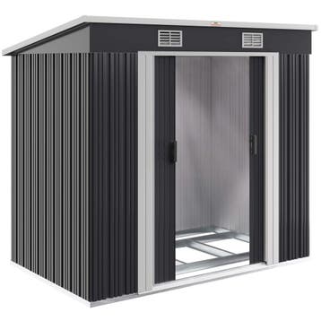 Tuinhuis Antraciet Metaal 196x122x182cm (Schuurtjes-Rekken), Verzenden, Nieuw