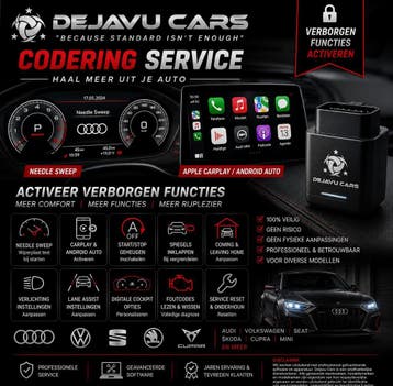 Codering CarPlay Verborgen Opties voor Audi Volkswagen BMW
