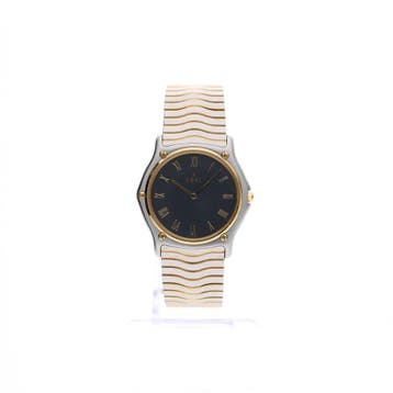 Ebel Classic Wave 181903; 18k Goud/Stalen Heren Horloge, Overige merken, Staal, Polshorloge, Ophalen of Verzenden