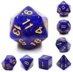 RPG Dice Set - Black & Blue Galaxy | Foam Brain Games -, Verzenden, Nieuw