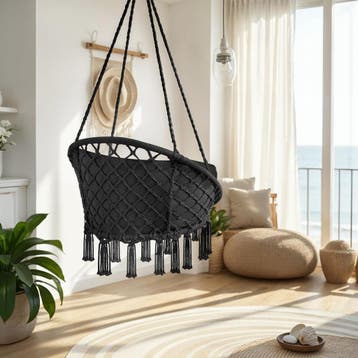 Hangstoel Grazia - zwart, Verzenden, Nieuw
