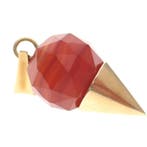 Gouden hanger met carneool (Hanger of bedel), Ophalen of Verzenden, Gebruikt, Goud, Overige merken