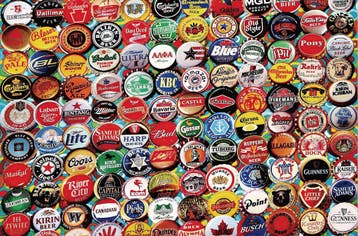 JigSaw Bierfles Dopjes - Beer Caps Legpuzzel 1000 Stukjes..., Verzenden, Nieuw