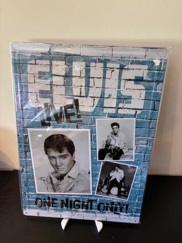 Elvis Presley wandplaat - One night only!, Ophalen of Verzenden, Nieuw, Poster, Artwork of Schilderij