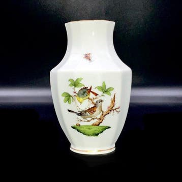 Herend - Exquisite Vase - Rothschild Bird Pattern - Vaas -