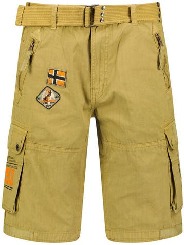 Geographical Norway Heren Korte Broek Met Riem Paintball, Verzenden, Nieuw, Beige
